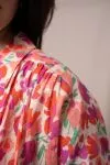 Chemise ample à manches courtes IWA en Lin imprimé - Dragée