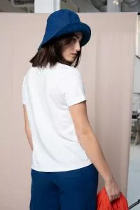T-shirt manches courtes SABIN en maille de Lin - Blanc